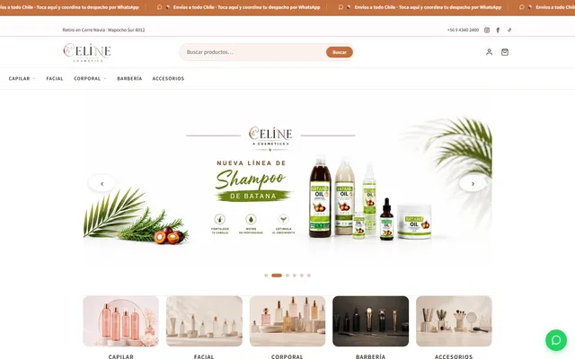 Tienda online Celine Cosmetics, desarrollada por Innova IA Studio