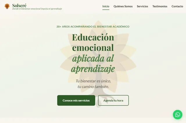 Plataforma de clases online Solsere, desarrollada por Innova IA Studio