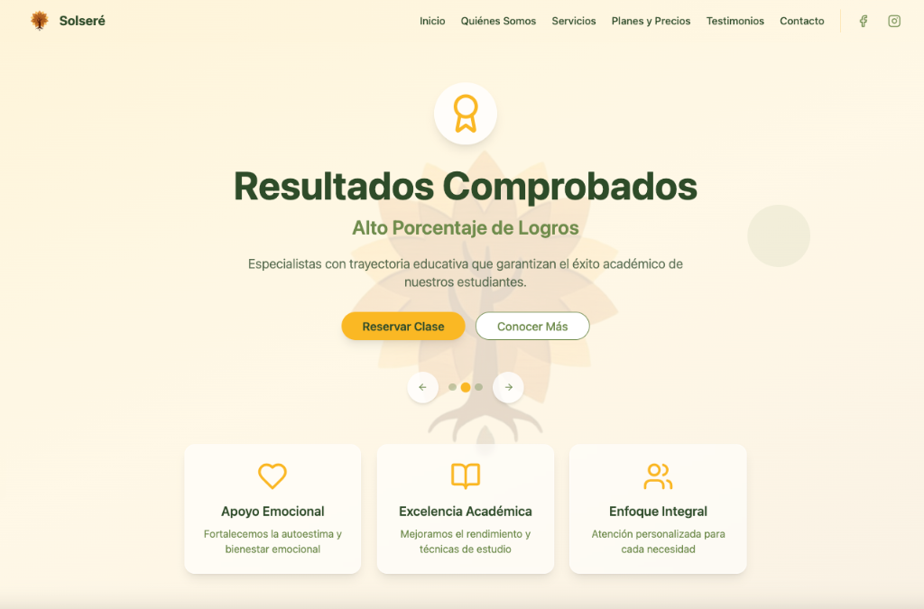 Solsere — plataforma de acompañamiento académico